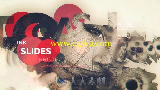 完美时尚的水墨幻灯片相册动画AE模板 Videohive Ink Slides 17407547的图片1