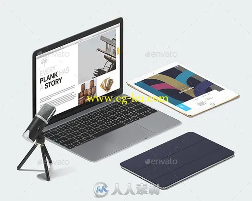 苹果系列及旗下产品集合展示PSD模板-16283030-apple-mockup-scene-generator的图片1