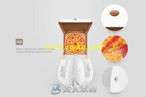 美味披萨包装盒展示PSD模板pizza box mockup的图片2