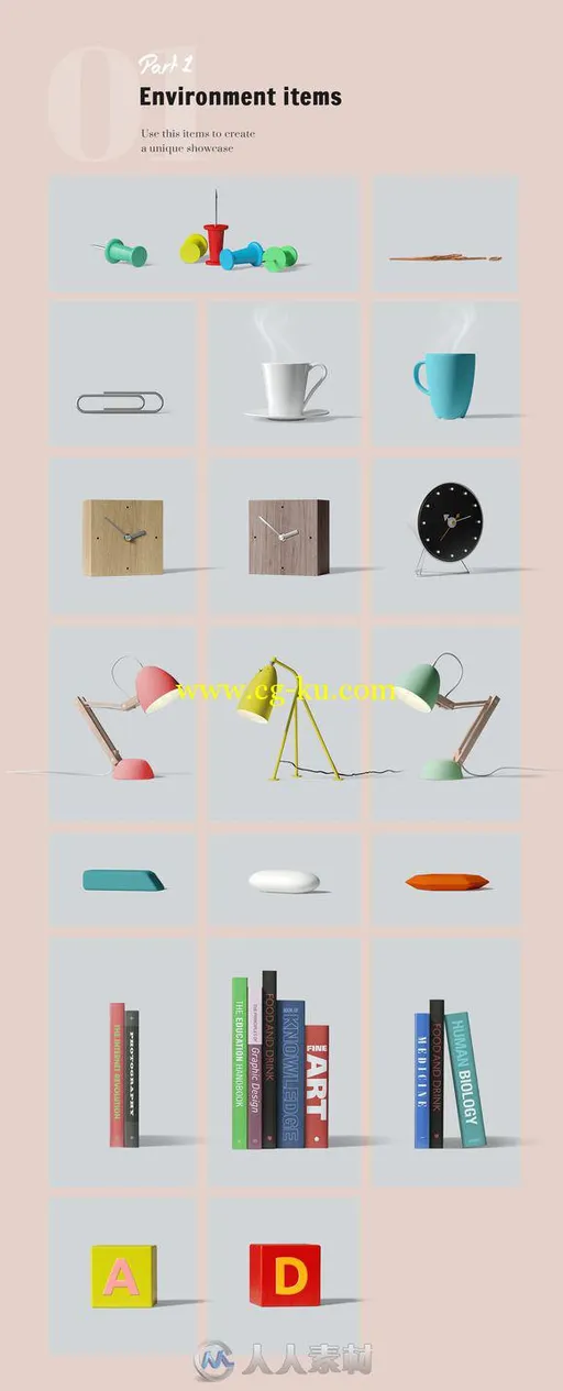 办公物品和杂志展示PSD模板10 Magazine mockups and 41 Items的图片1