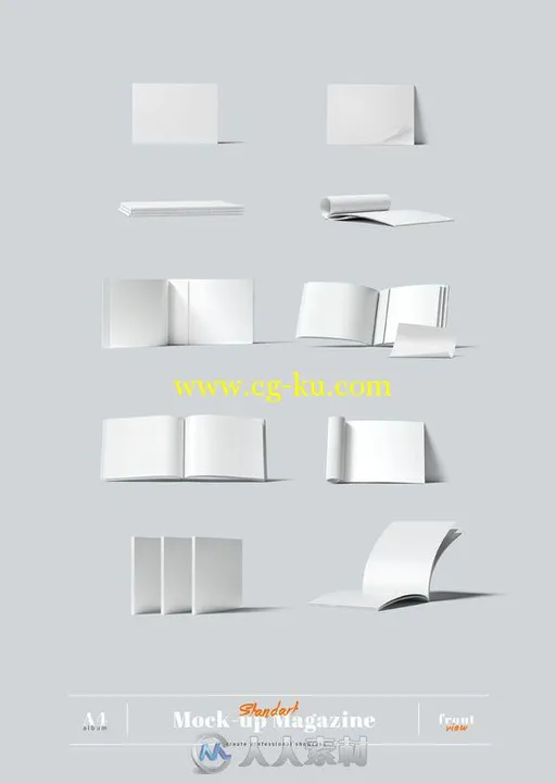 办公物品和杂志展示PSD模板10 Magazine mockups and 41 Items的图片6