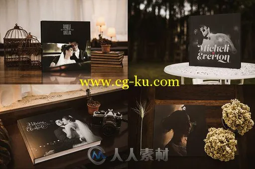 回忆过去照片相册展示PSD模板Photography album mockup bundle的图片2