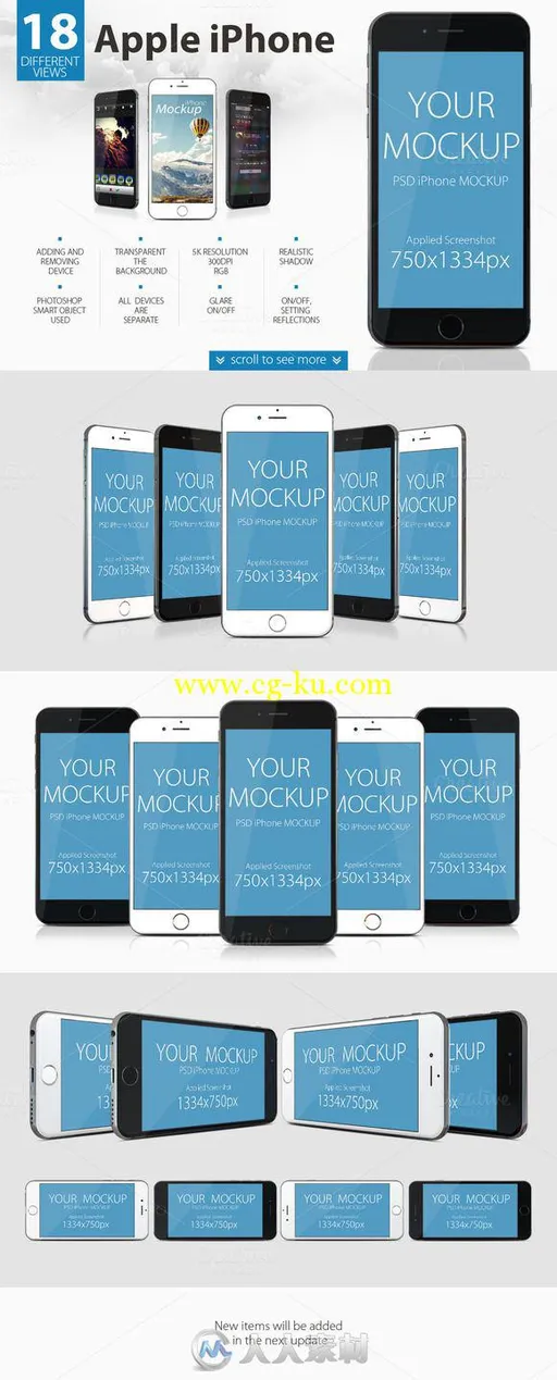 苹果硬件产品全方位展示PSD模板BUNDLE Apple Devices Mockups的图片3