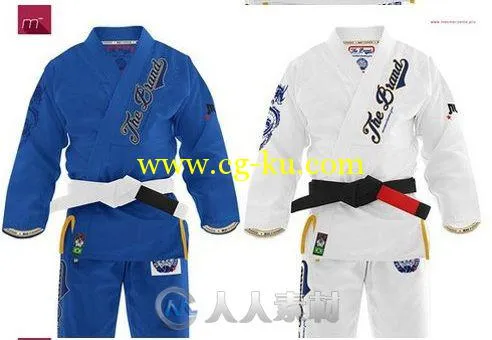 跆拳道服装展示PSD模板Brasilian Jiu Jitsu Uniform Mock-up的图片1