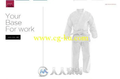 跆拳道服装展示PSD模板Brasilian Jiu Jitsu Uniform Mock-up的图片2