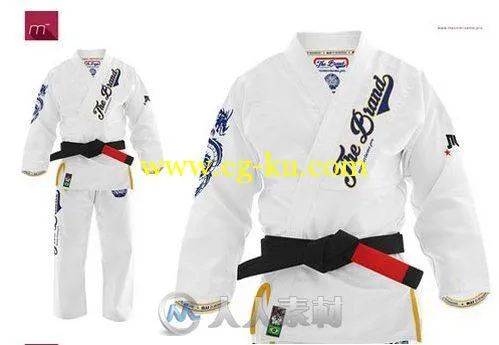 跆拳道服装展示PSD模板Brasilian Jiu Jitsu Uniform Mock-up的图片3