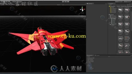 太空船太空车辆模型Unity3D素材资源的图片1