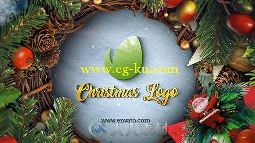 时尚的圣诞节和新年标志LOGO演绎AE模板 Videohive Christmas & New Year Logo ...的图片1