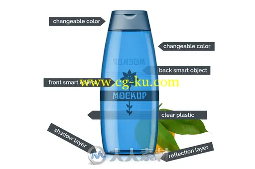 化妆品塑料罐套装展示PSD模板cosmetic_bottles_mockup的图片2