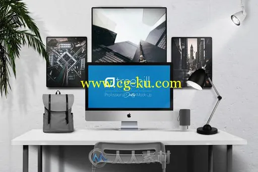 工作平台空间展示PSD模板第一版Workspace Desktop Creator Vol.1的图片1