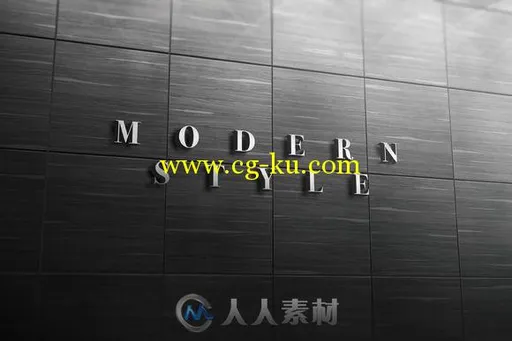 墙体上3D LOGO展示PSD模板3D Logo Wall Bundle Mock-Up的图片1