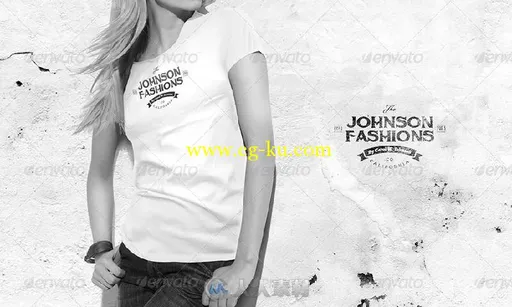 纯色女性T恤真人展示PSD模板graphicriver-8504847-women-tshirt-mockup的图片1