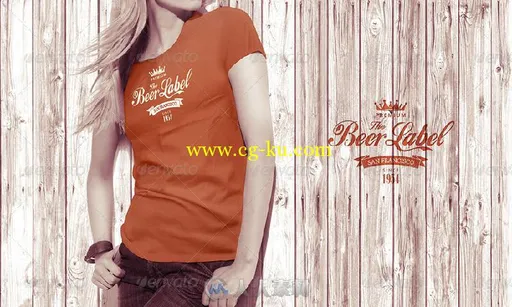 纯色女性T恤真人展示PSD模板graphicriver-8504847-women-tshirt-mockup的图片19