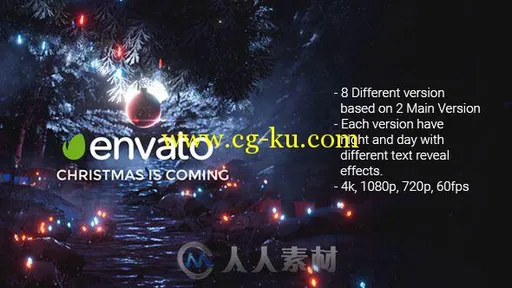 神奇魔法夜粒子光束圣诞节开场AE模板 Videohive4k Magical Christmas Opener 2 18...的图片1