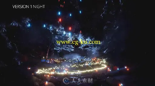 神奇魔法夜粒子光束圣诞节开场AE模板 Videohive4k Magical Christmas Opener 2 18...的图片3