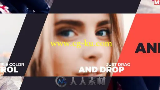 多画面彩色动态幻灯片相册动画AE模板 Videohive Dynamic Color Opener 18728736的图片1