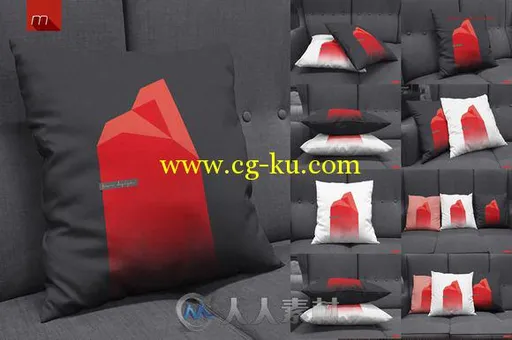 抱枕枕头靠垫展示PSD模板Pillow on Sofa Mock-up的图片2