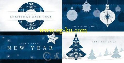 独特的圣诞节问候祝福语展示AE模板 Videohive Parallax Christmas Greetings 18813...的图片1