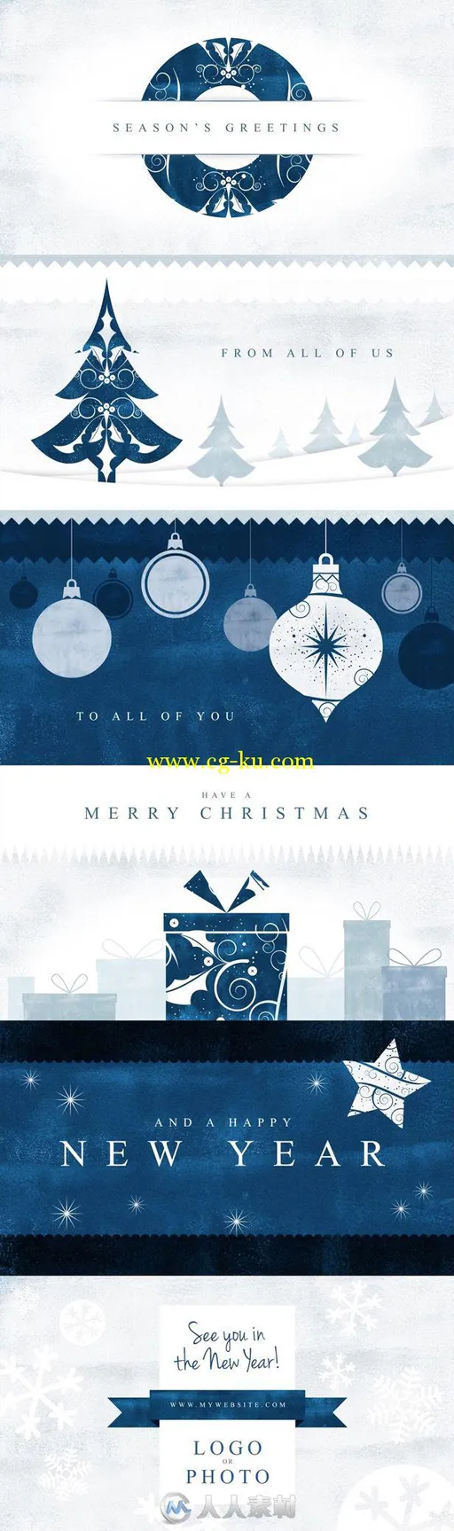 独特的圣诞节问候祝福语展示AE模板 Videohive Parallax Christmas Greetings 18813...的图片2