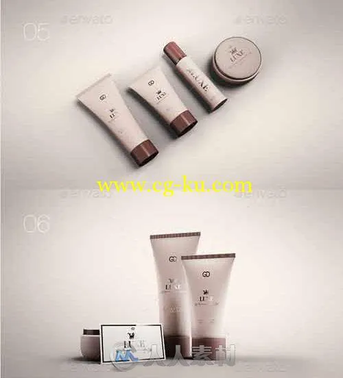 化妆品四件套套装展示PSD模板cosmetic-mock-up-15421566的图片2