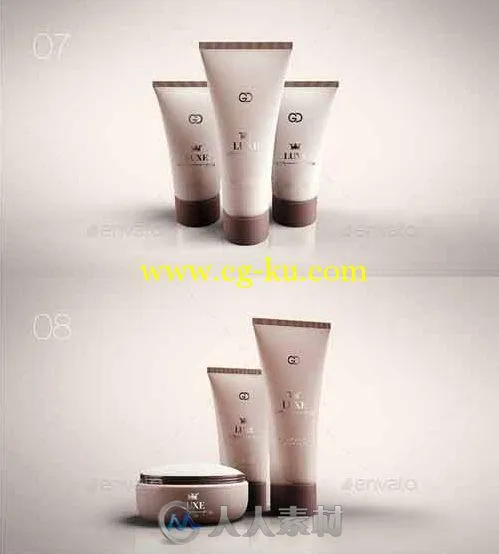 化妆品四件套套装展示PSD模板cosmetic-mock-up-15421566的图片3