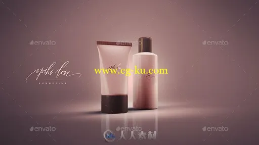 化妆品三件套套装展示PSD模板 Cosmetic Mock-up 2的图片6