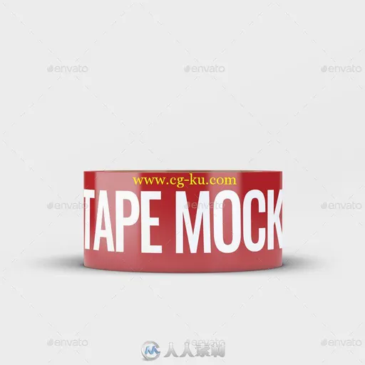 不透明纯色胶带展示PSD模板duct-tape-mock-up-17118242的图片2