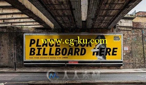 道桥下墙体广告展示PSD模板Billboard Poster Mockup的图片1