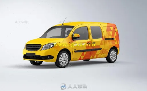 紧凑型箱式货车展示PSD模板compact-van-mock-up-14057574的图片2