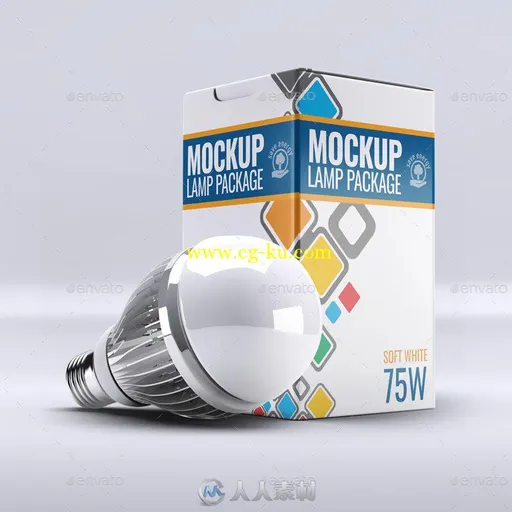 LED灯泡展示PSD模板Led Lamp Package Box Mock-Up 15221397的图片2