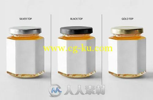 蜂蜜罐包装展示PSD模板HoneyJar_Mockup的图片3