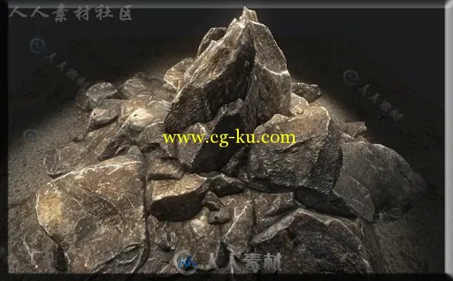 真实的岩石形态风景环境模型Unity3D素材资源的图片1