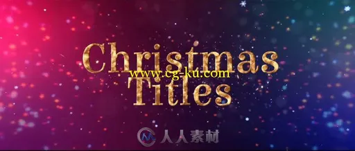 美丽的金色画笔圣诞节标题展示幻灯片AE模板 Christmas Titles的图片1