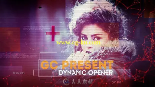 美丽的动态视差故障幻灯片相册动画AE模板 Videohive Dynamic Opener 14883736的图片1