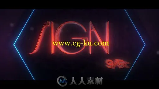 霓虹3D标志动画LOGO演绎AE模板 Videohive E3D Sign 18521647的图片3