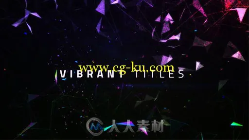 美丽的粒子水晶幻灯片标题动画AE模板 Videohive Vibrant Titles 9475727的图片1