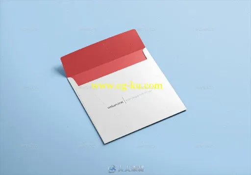 白色信封展示PSD模板Square Envelope Mock-up 16476591的图片1