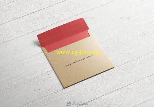 白色信封展示PSD模板Square Envelope Mock-up 16476591的图片3