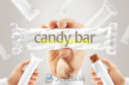 条状糖果包装PSD模板Candy bar mockup的图片1