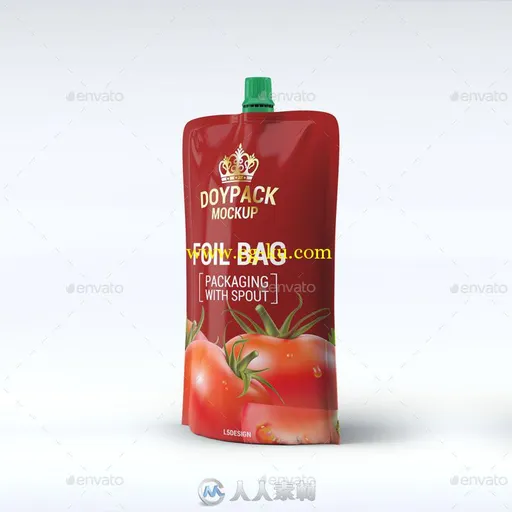 铝箔袋软包装展示PSD模板doypack-foil-bag-mock-up-v-2-12937052的图片2