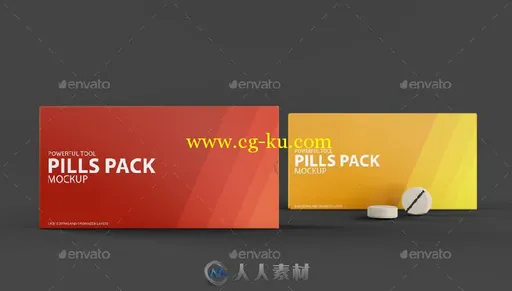 片剂药品包装展示PSD模板pills-package-blister-box-mock-up-9268952的图片2