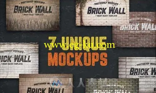 城市墙体涂鸦展示PSD模板urban-jungle-brick-wall-mockups-volume-1的图片3