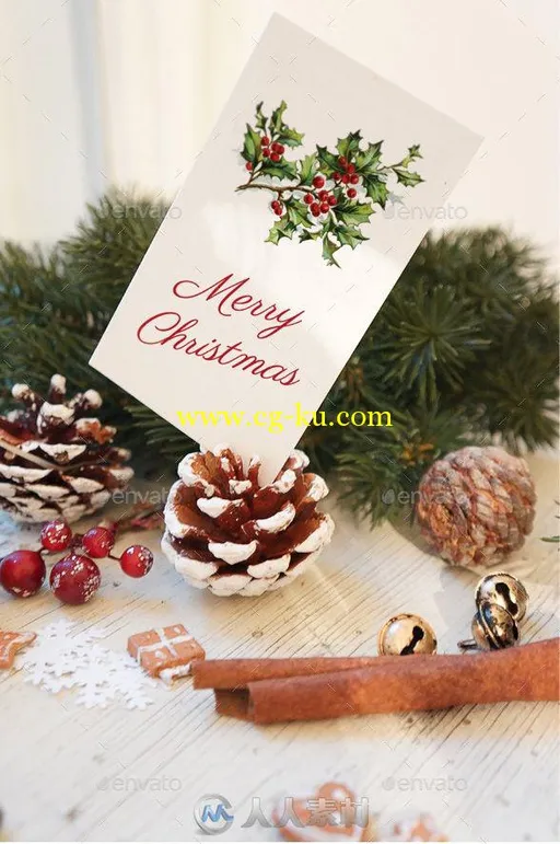 圣诞卡片展示PSD模板christmas-card-mockup-9662605的图片1