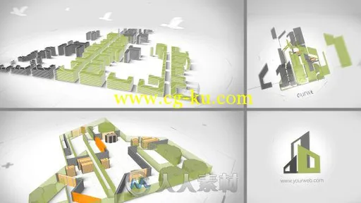 三维建筑师蓝图绘制标志LOGO演绎AE模板 Videohive Architect Logo Reveal 18760462的图片1