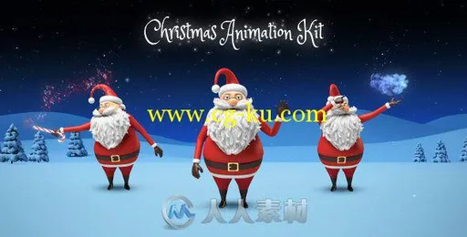 圣诞老人魔法动画幻灯片AE模板 Videohive Santa Christmas Animation DIY Kit 136...的图片1