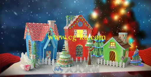 圣诞卡演绎圣诞三维动画幻灯片AE模板 Videohive Christmas Paper Card 13867581的图片1