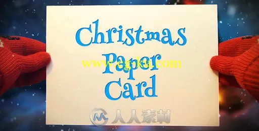 圣诞卡演绎圣诞三维动画幻灯片AE模板 Videohive Christmas Paper Card 13867581的图片2