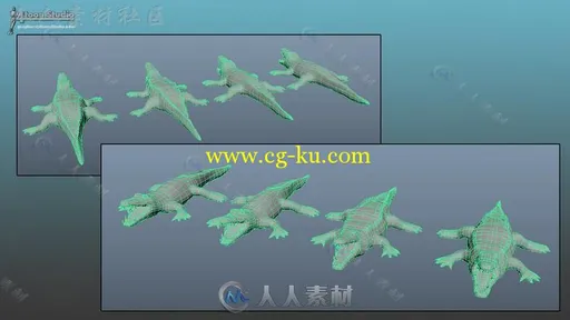 非洲鳄鱼爬行动物角色模型Unity3D素材资源的图片3