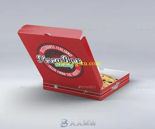 红色披萨外卖包装盒展示PSD模板pizza-box-mock-up-13417662的图片2