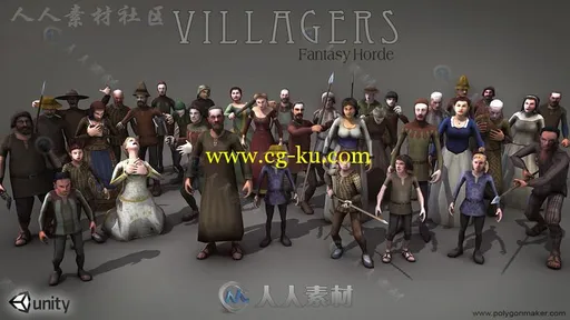 部落村民幻想人形生物角色模型Unity3D素材资源的图片3